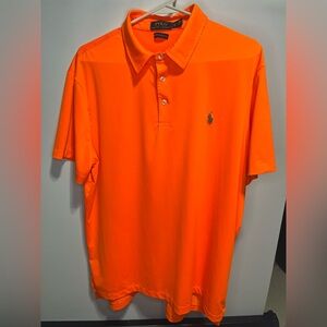 Polo by Ralph Lauren Men's Bright Neon Orange Performance Polo Shirt